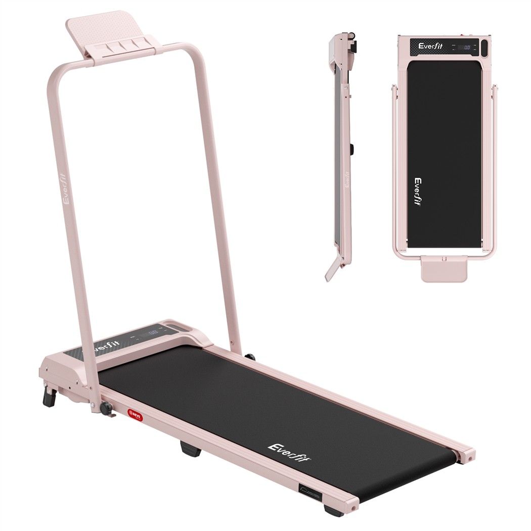 Everfit 3 in 1 Walking Pad Treadmill 12% Incline Under Desk 40cm Belt Pink