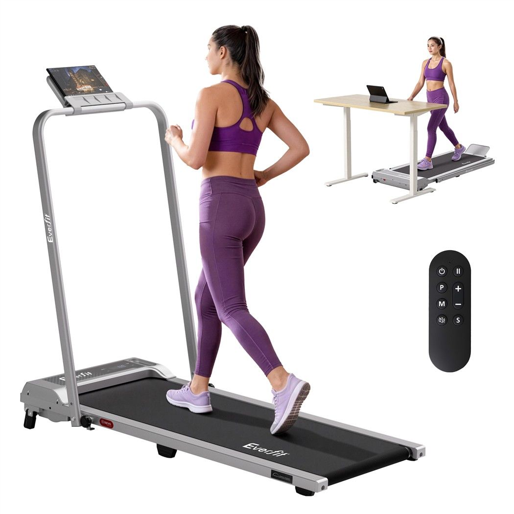 Everfit 3 in 1 Walking Pad Treadmill 12% Incline Under Desk 40cm Belt Silver