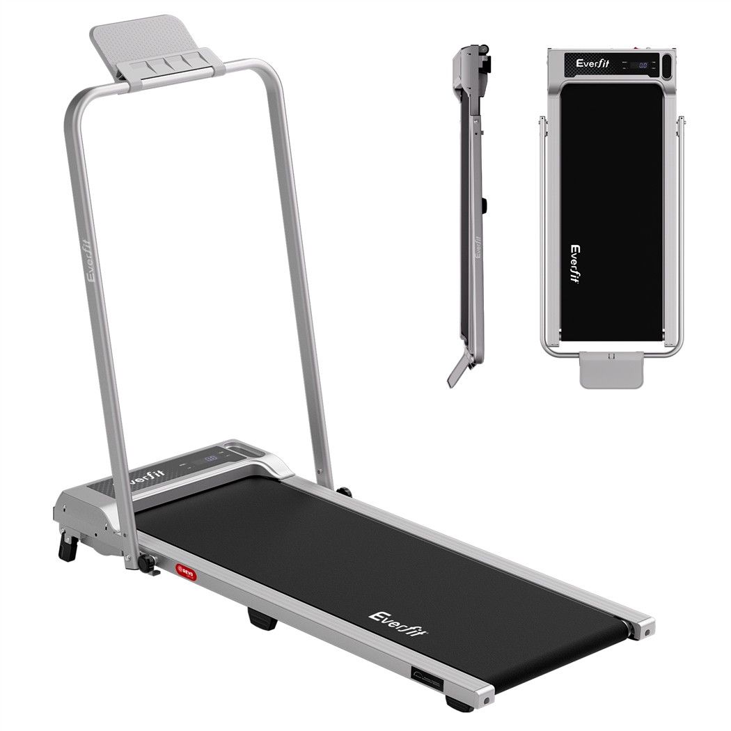 Everfit 3 in 1 Walking Pad Treadmill 12% Incline Under Desk 40cm Belt Silver