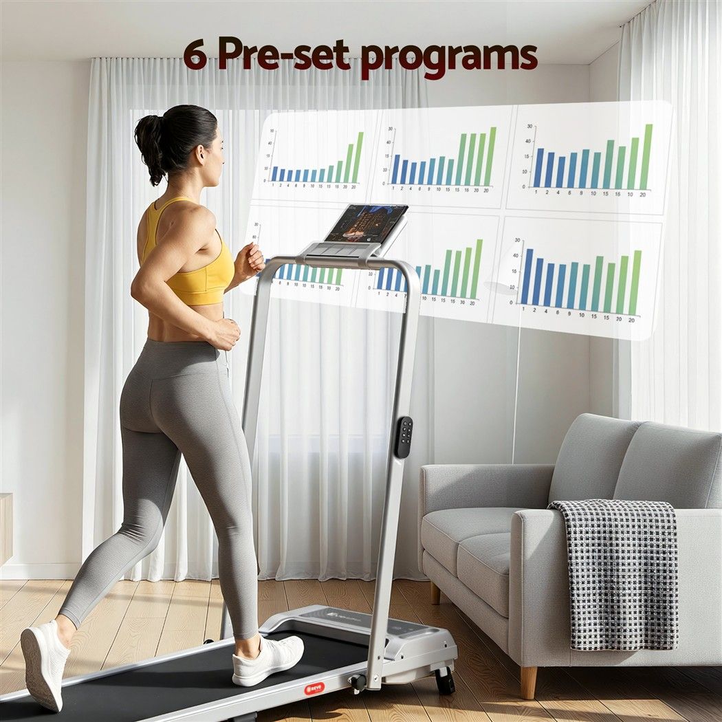 Everfit 3 in 1 Walking Pad Treadmill 12% Incline Under Desk 40cm Belt Silver