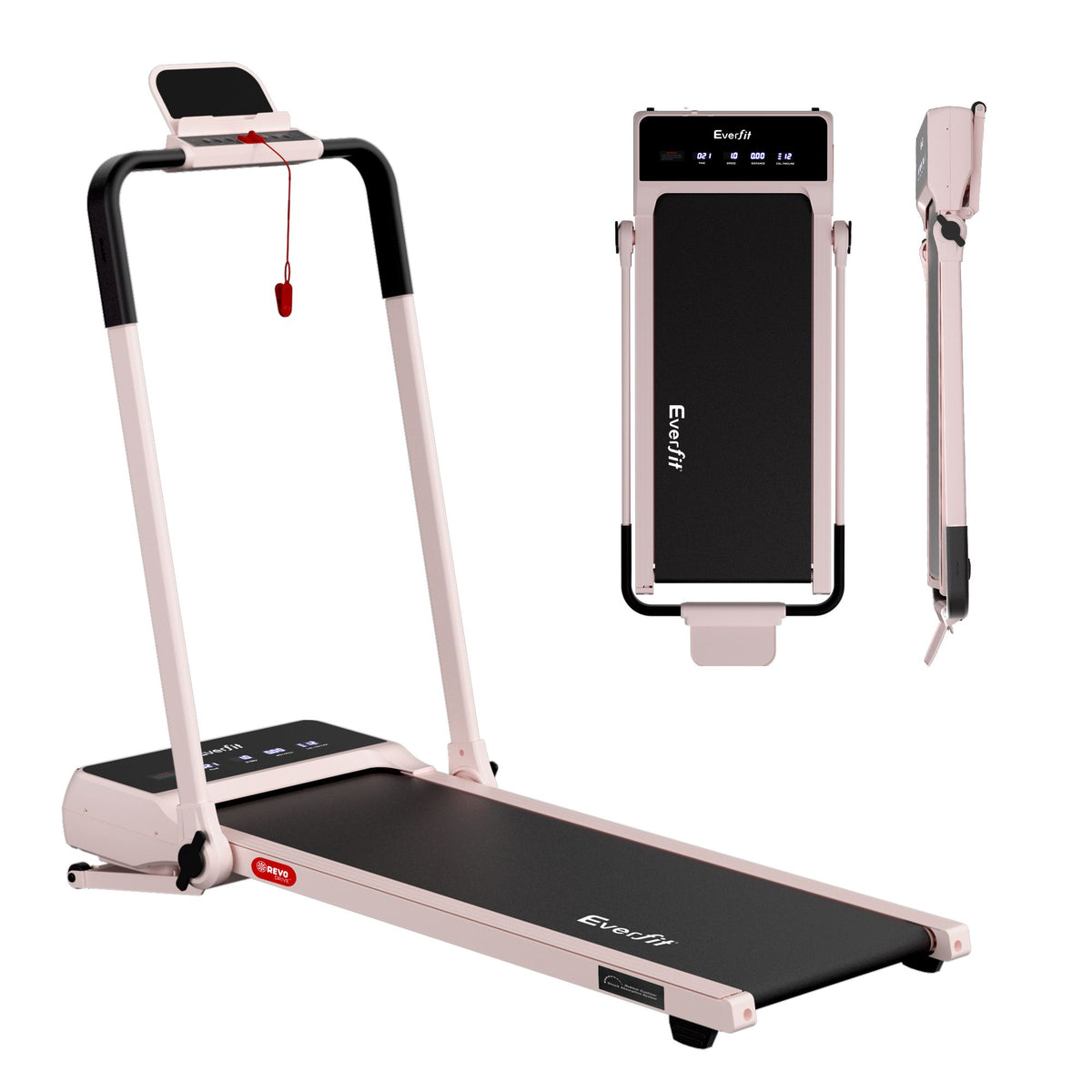 Everfit 3 in 1 Walking Pad 20% Auto Incline Under Desk Foldable Treadmills Pink