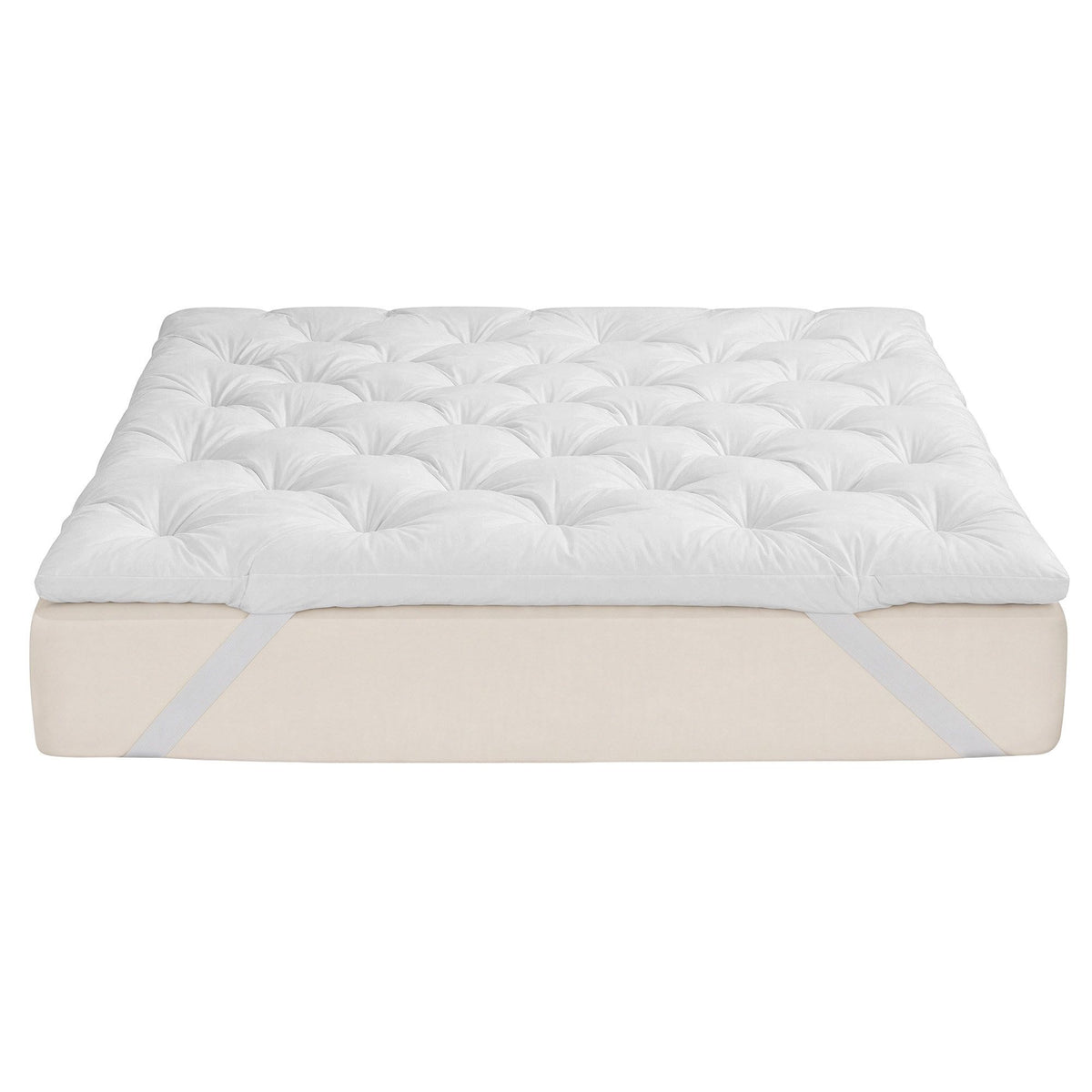 Giselle Queen Pillow Top Mattress Topper 1300GSM White Duck Feather For Old Bed Upgrade 5cm Thick