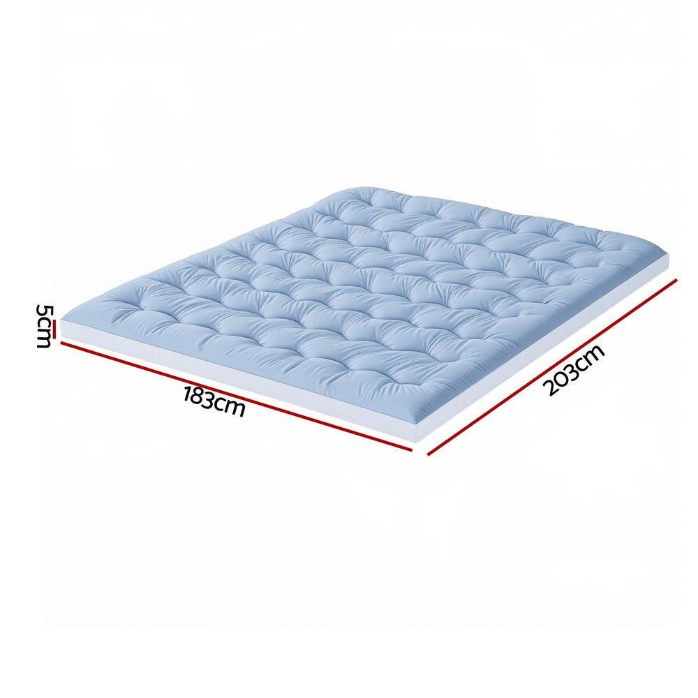 Giselle 5cm Mattress Topper Pillowtop toppers Double-Sided King