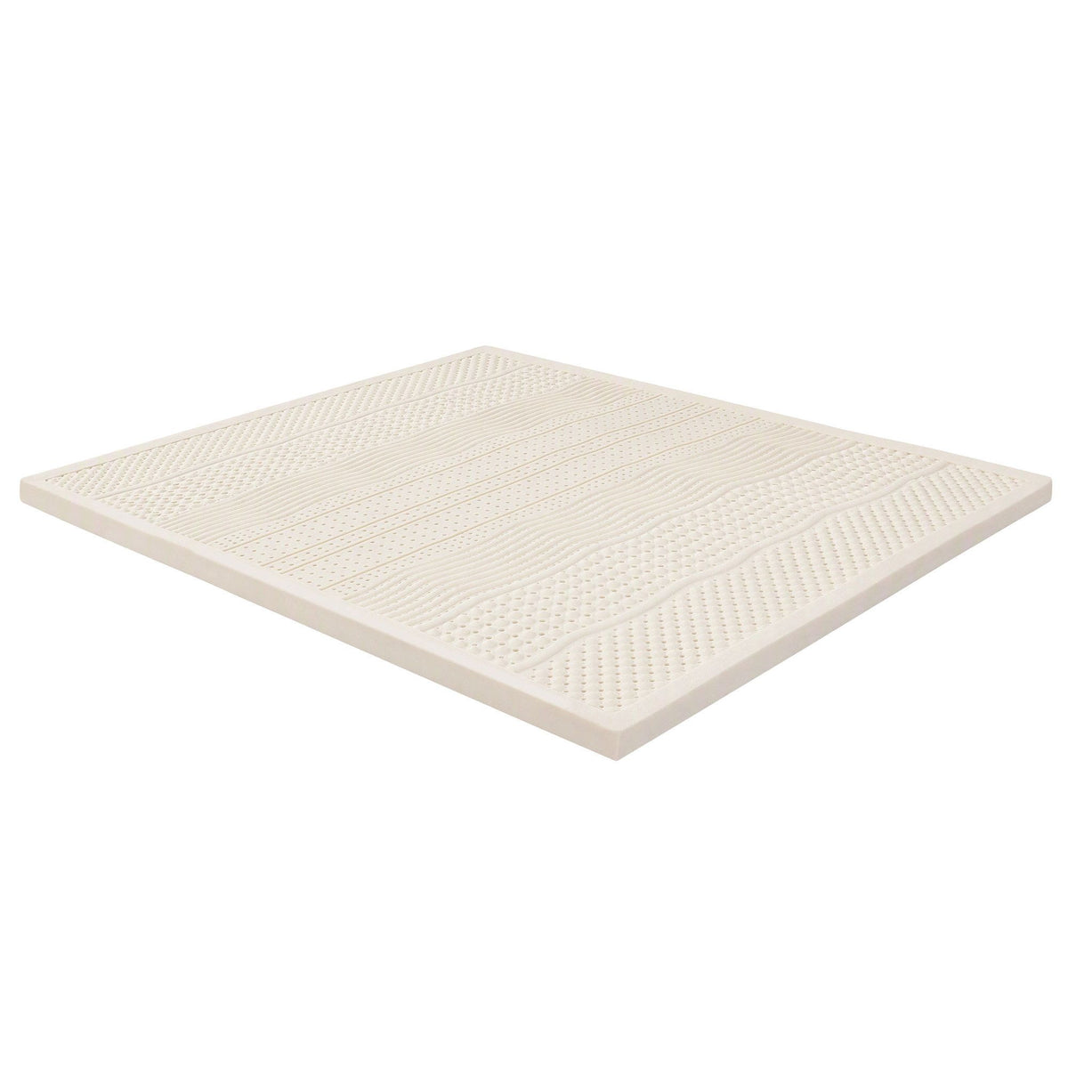 Giselle Bedding Double Latex Mattress Topper 7-Zone Natural Latex Core 5cm