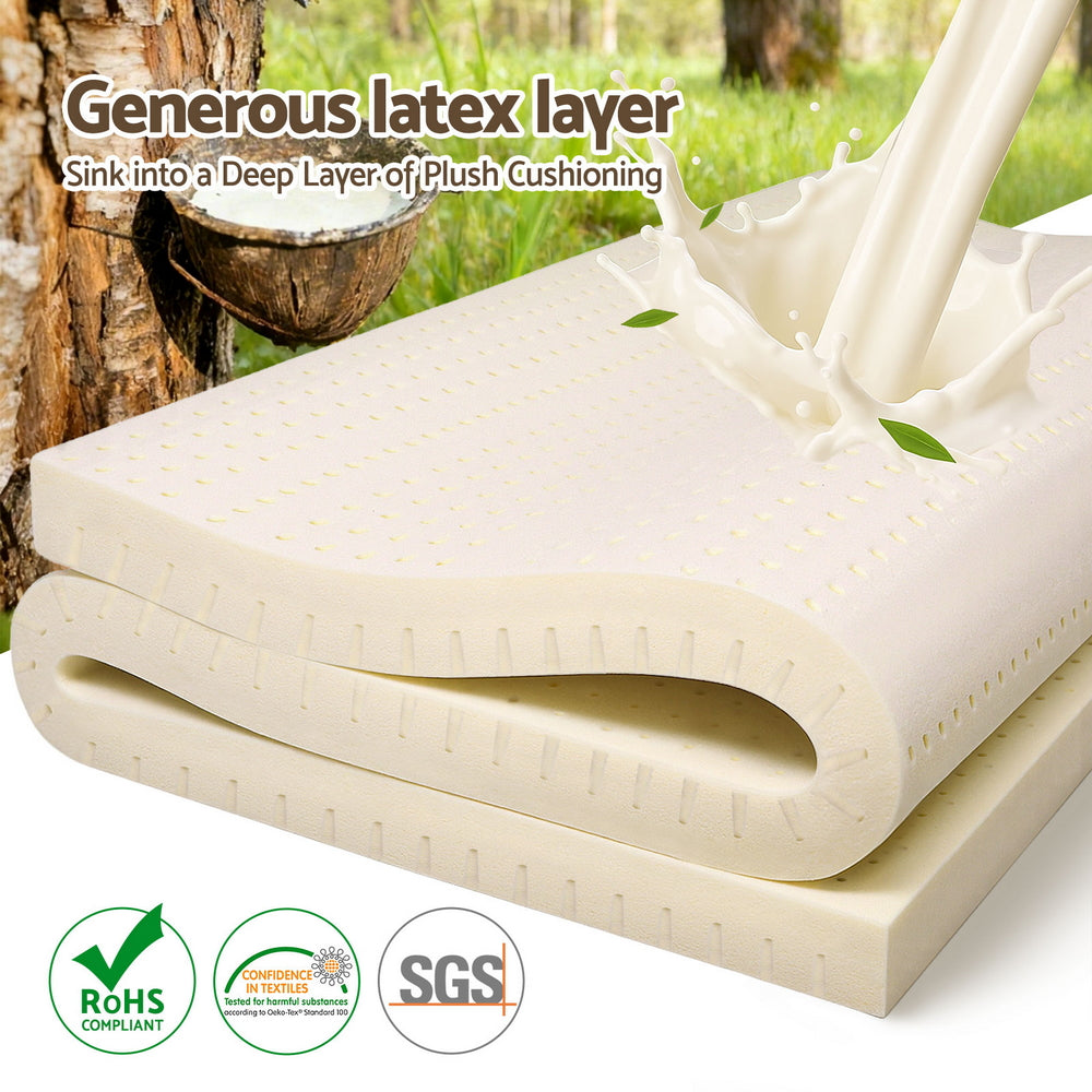 Giselle Bedding Latex Mattress Topper 7.5cm Doule