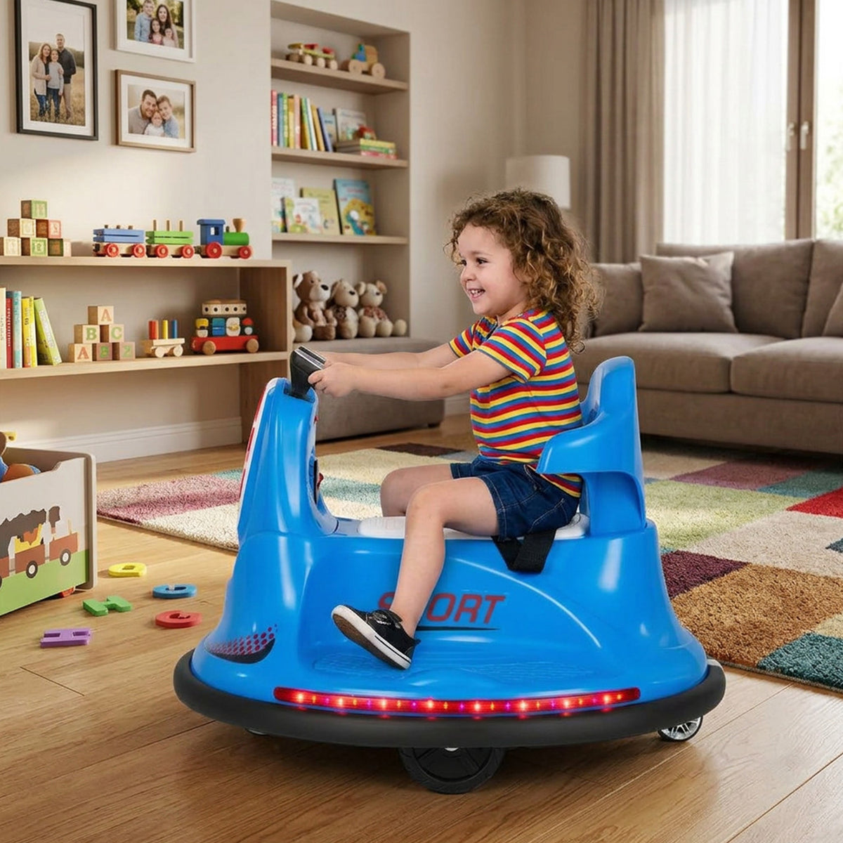 Electric Bumper Car with Built in Music for Kids Toddler Ride On Toy