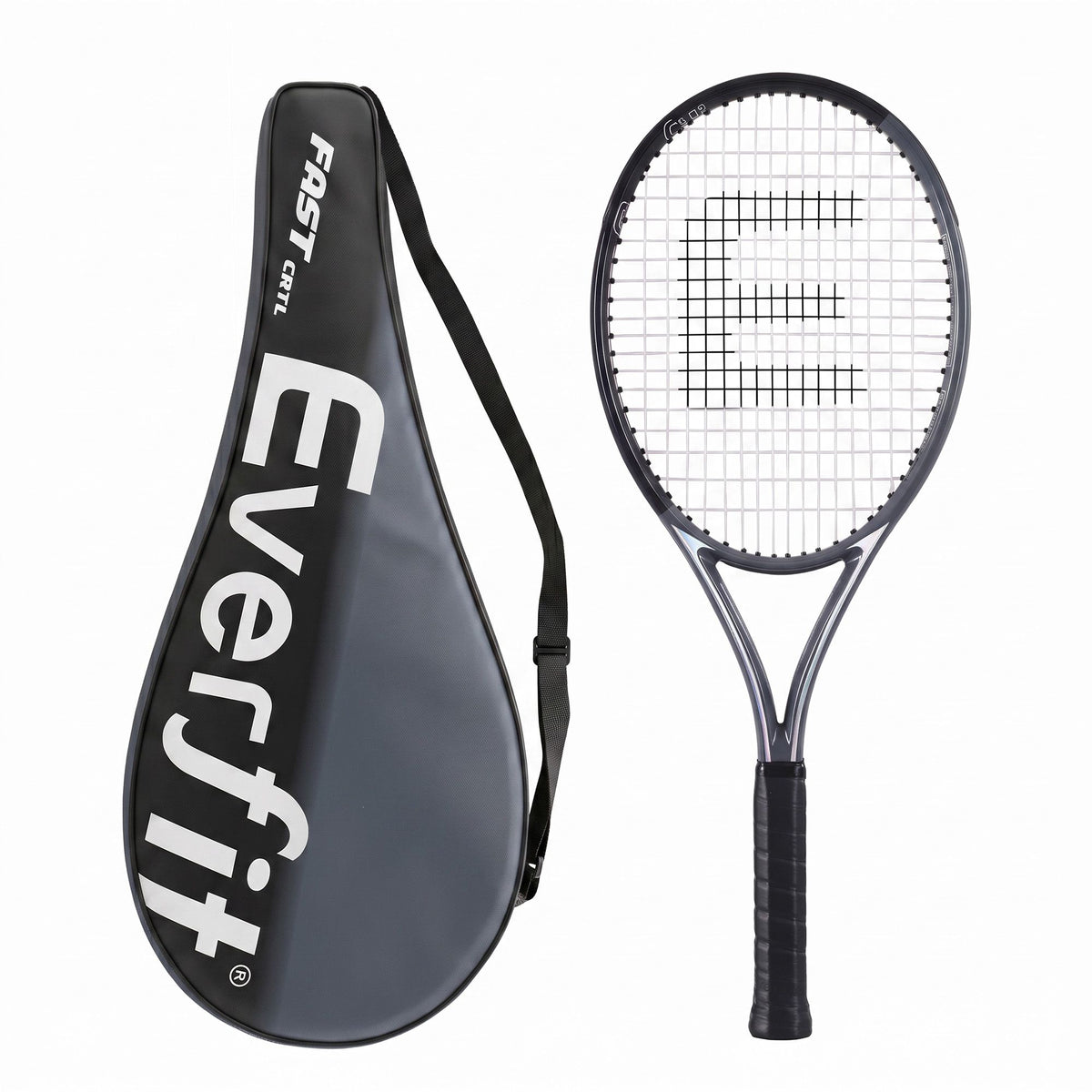 Everfit 27 Inch Tennis Racket Lightweight Racquet for Beginner Adult Black