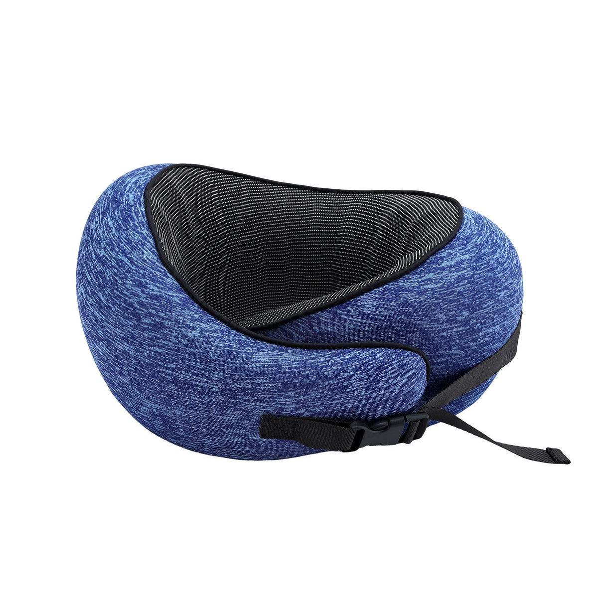 Wanderlite Travel Pillows for Airplanes Ergonomic Memory Foam Neck Pillow Blue