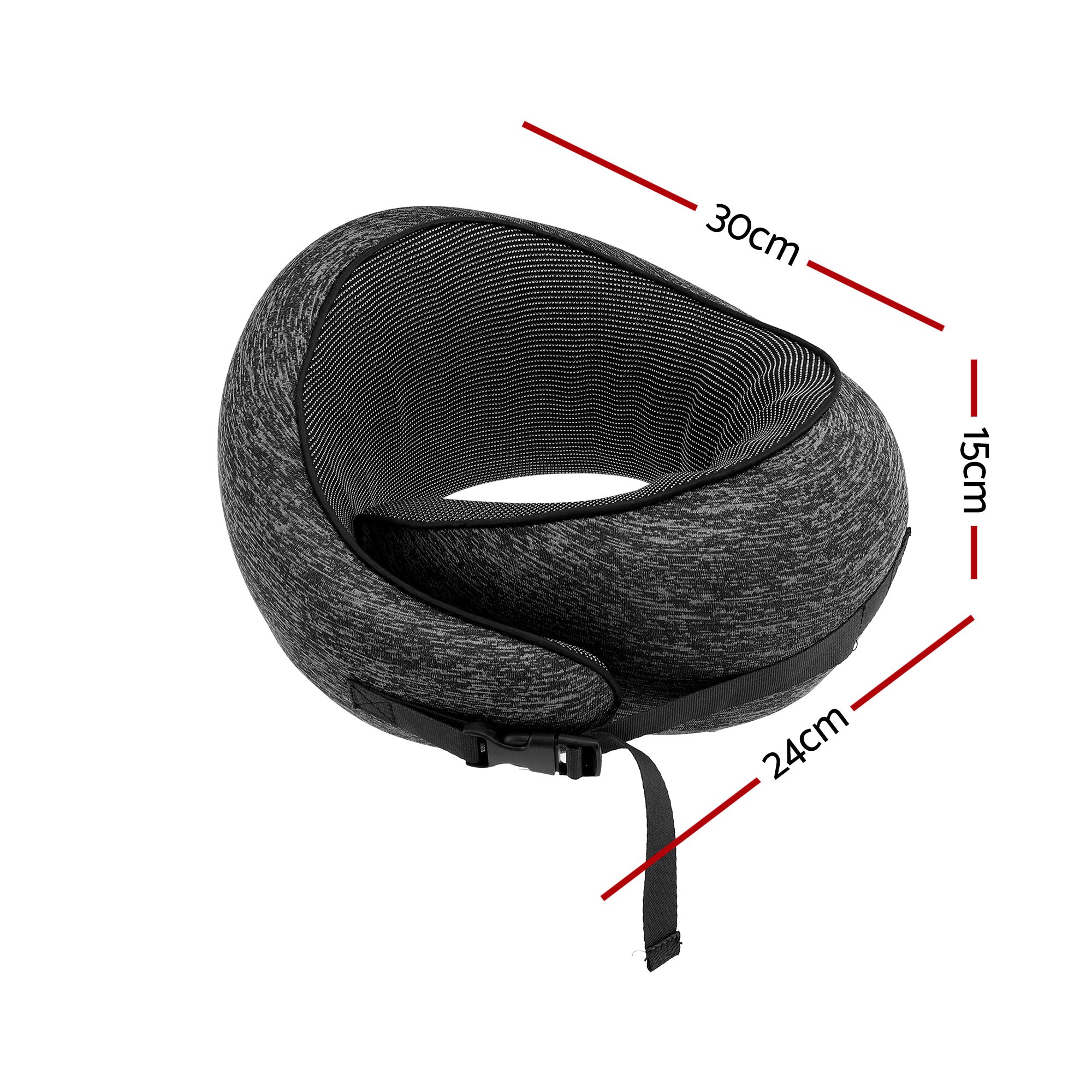 Wanderlite Travel Pillows for Airplanes Ergonomic Memory Foam Neck Pillow Dark Grey