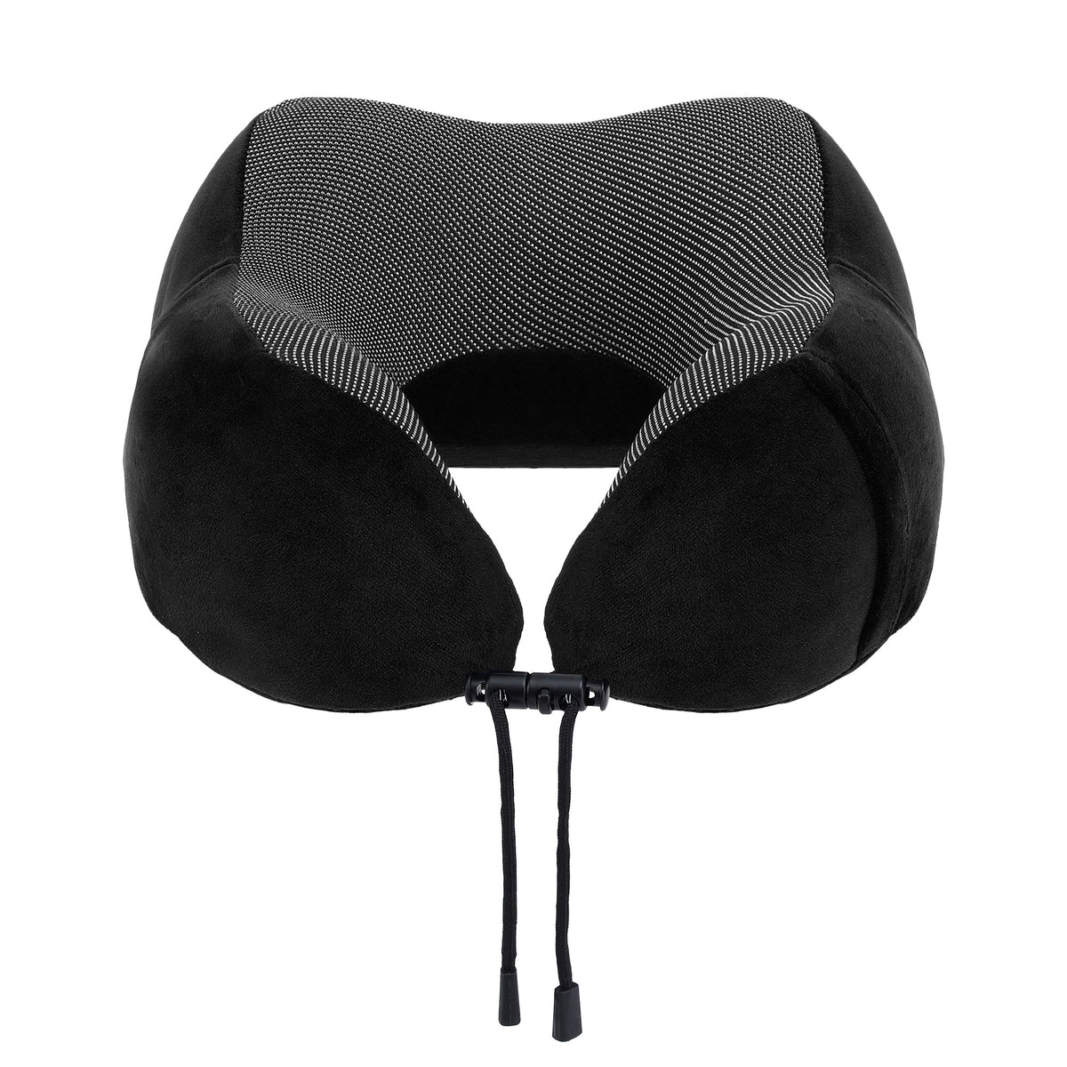Wanderlite Travel Pillow for Airplanes Memory Foam Neck Pillows for Traveling Black