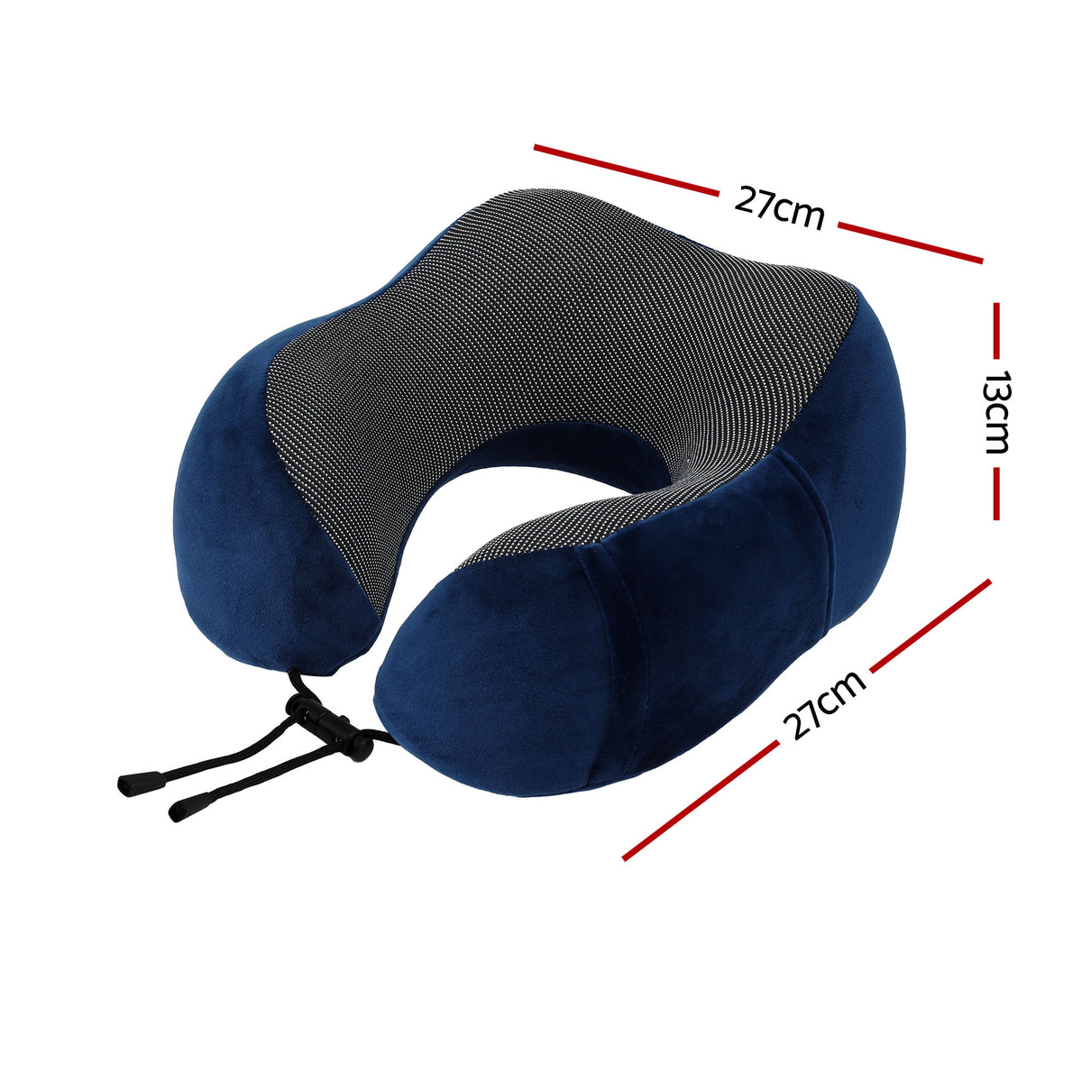 Wanderlite Travel Pillow for Airplanes Memory Foam Neck Pillows for Traveling Blue