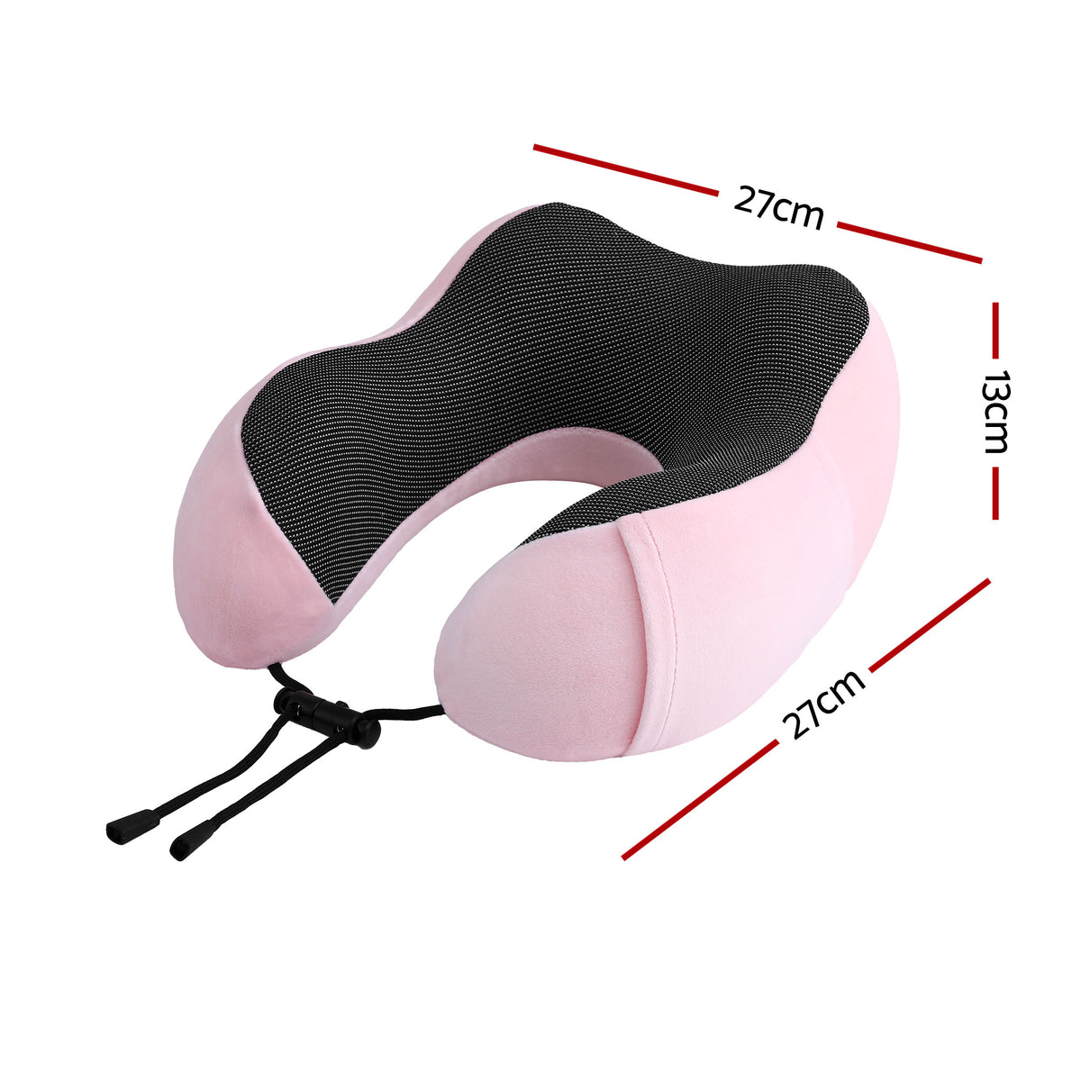 Wanderlite Travel Pillow for Airplanes Memory Foam Neck Pillows for Traveling Pink