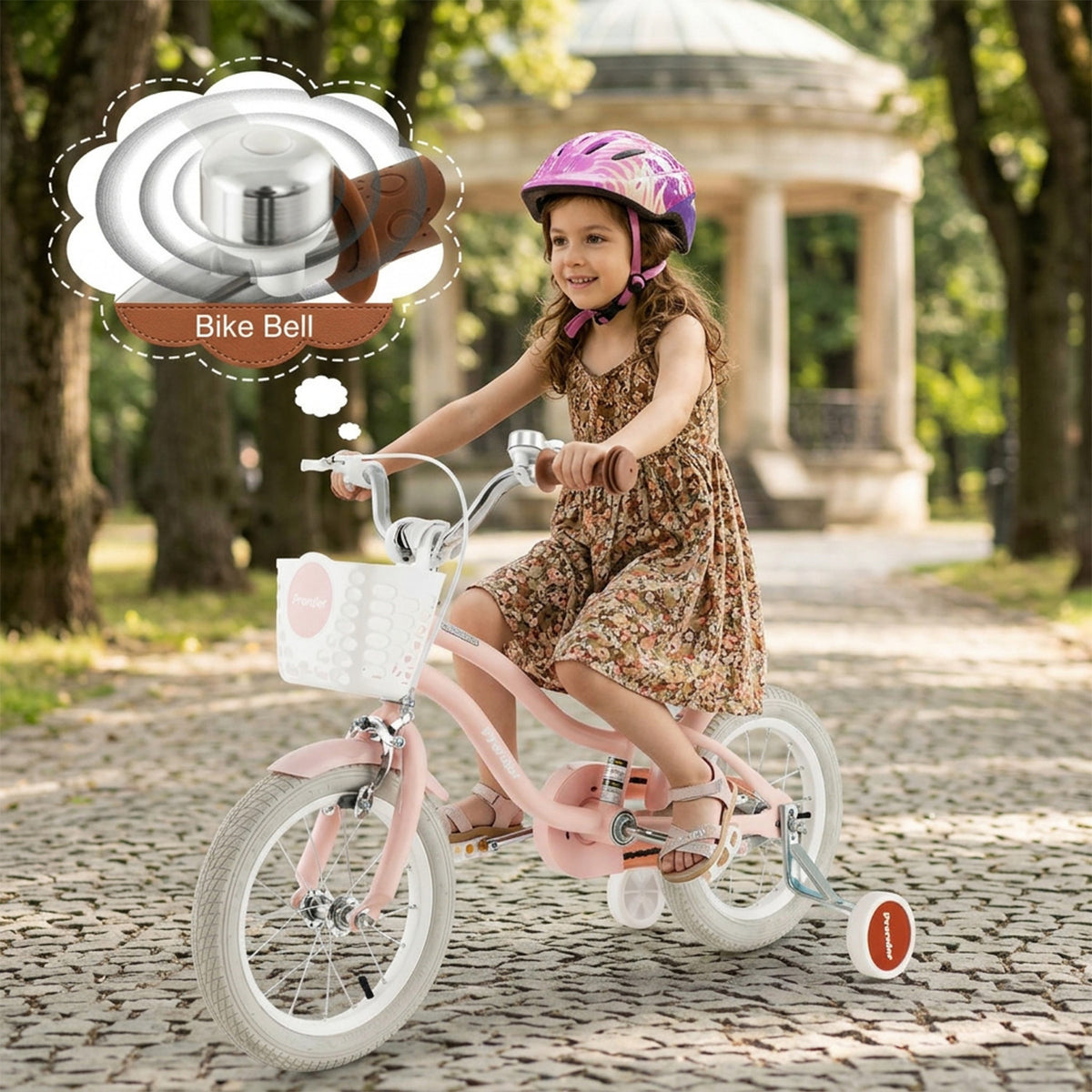 Kids Bike with Front Handbrake and Rear Coaster Brake Toddler Ride Toy