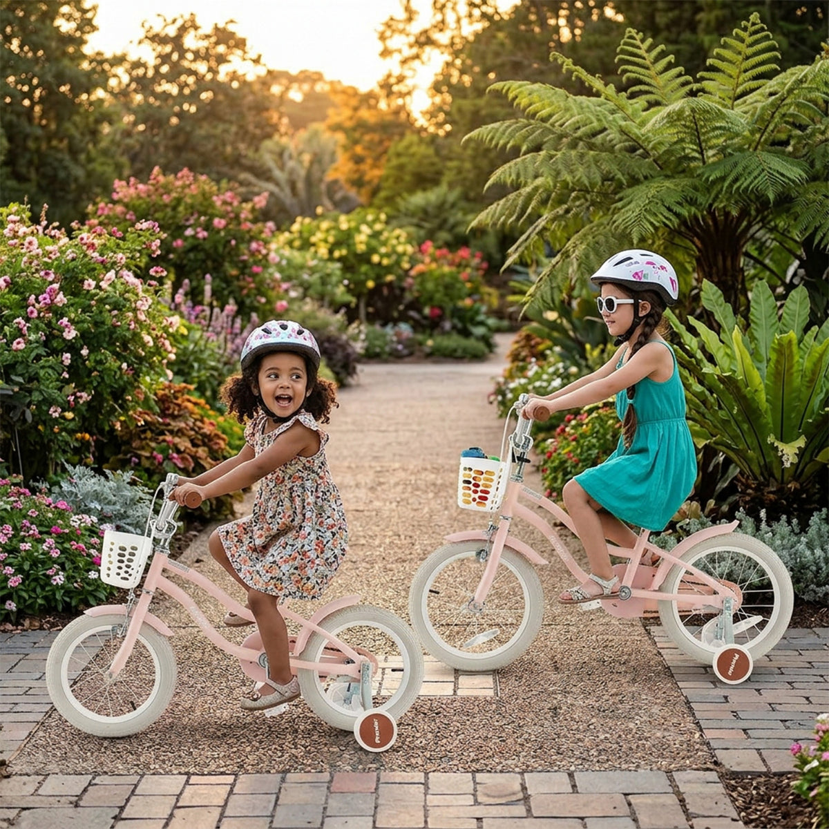Kids Bike with Front Handbrake and Rear Coaster Brake Toddler Ride Toy