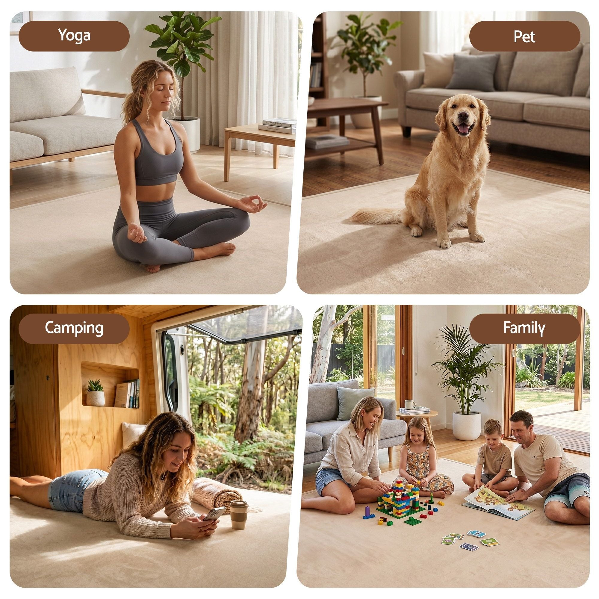 Artiss 3cm Tatami Mat Floor Mattress Futon Rug Living Room Beige