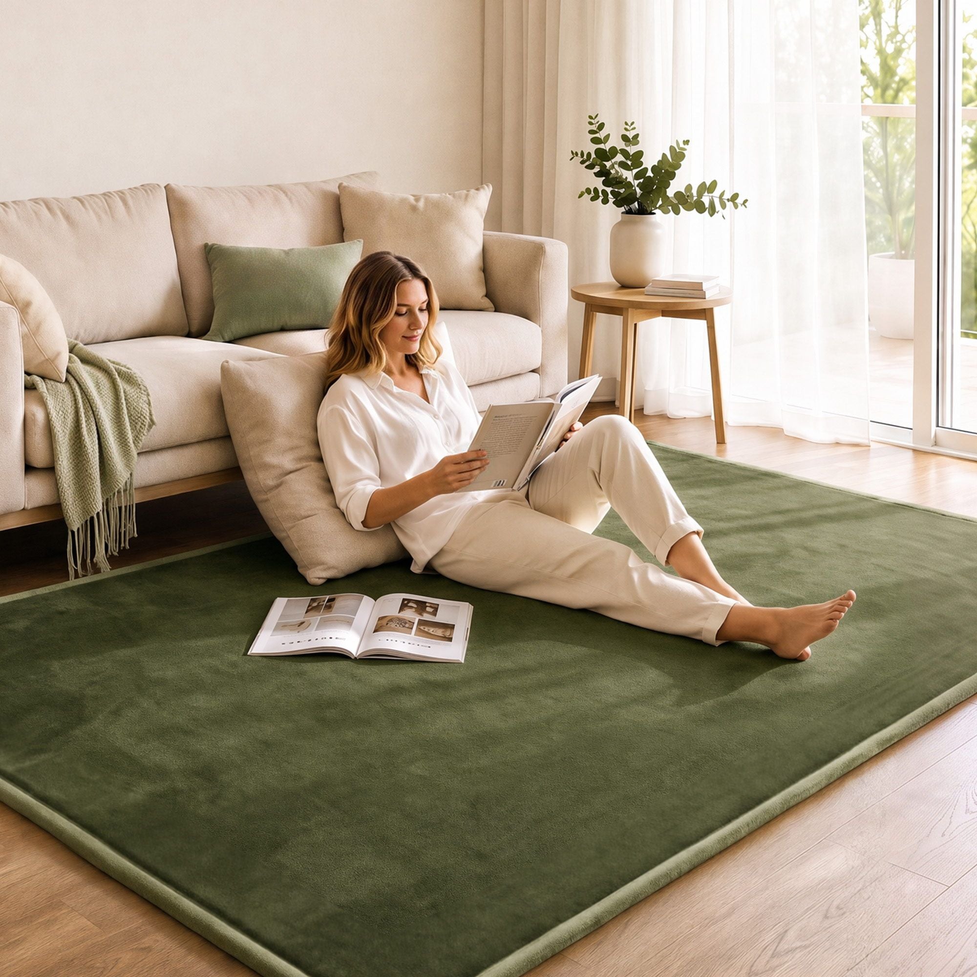 Artiss Tatami Mat Mattress 3cm Thick Futon Mattresses Mellow Mat Rugs Green