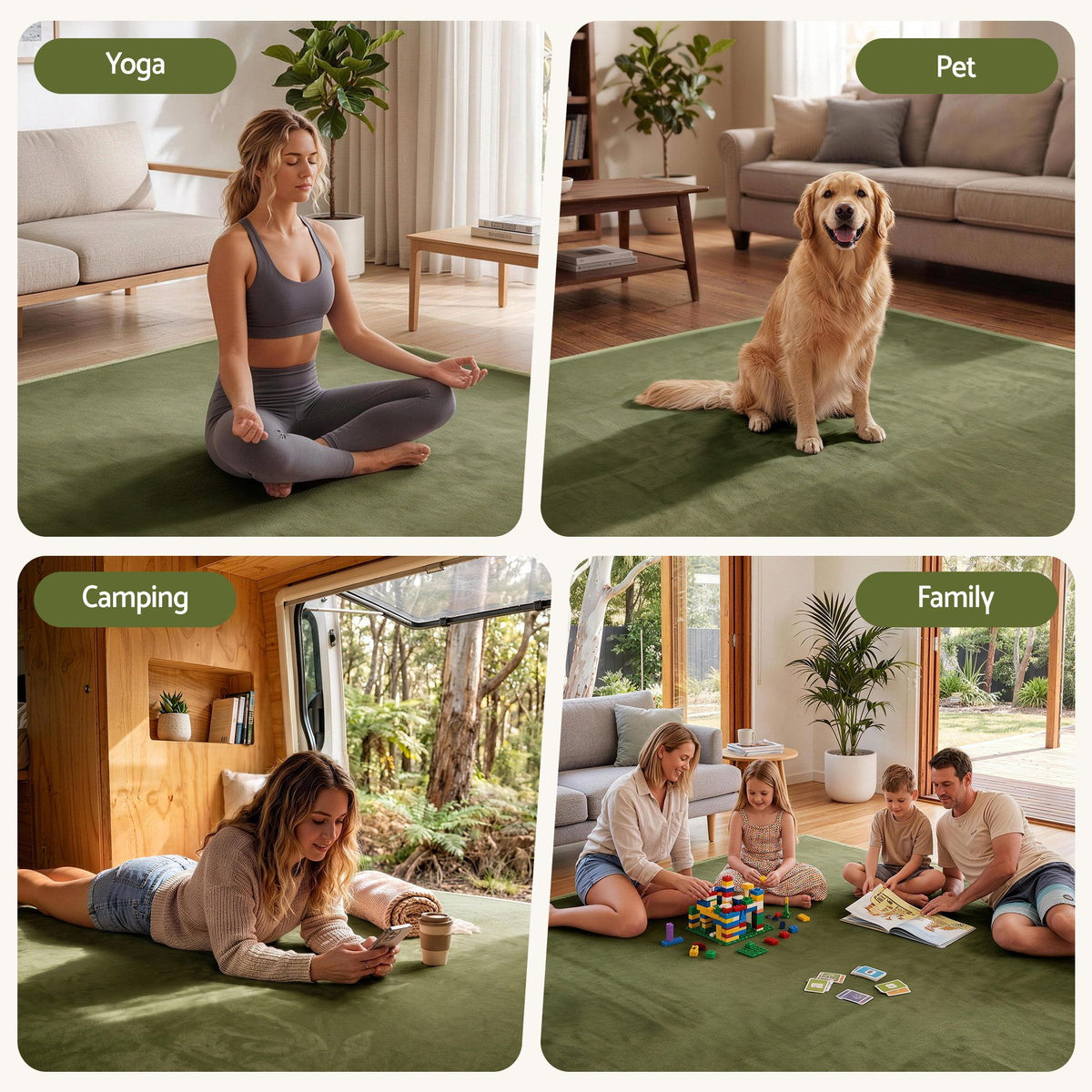 Artiss Tatami Mat Mattress 3cm Thick Futon Mattresses Mellow Mat Rugs Green