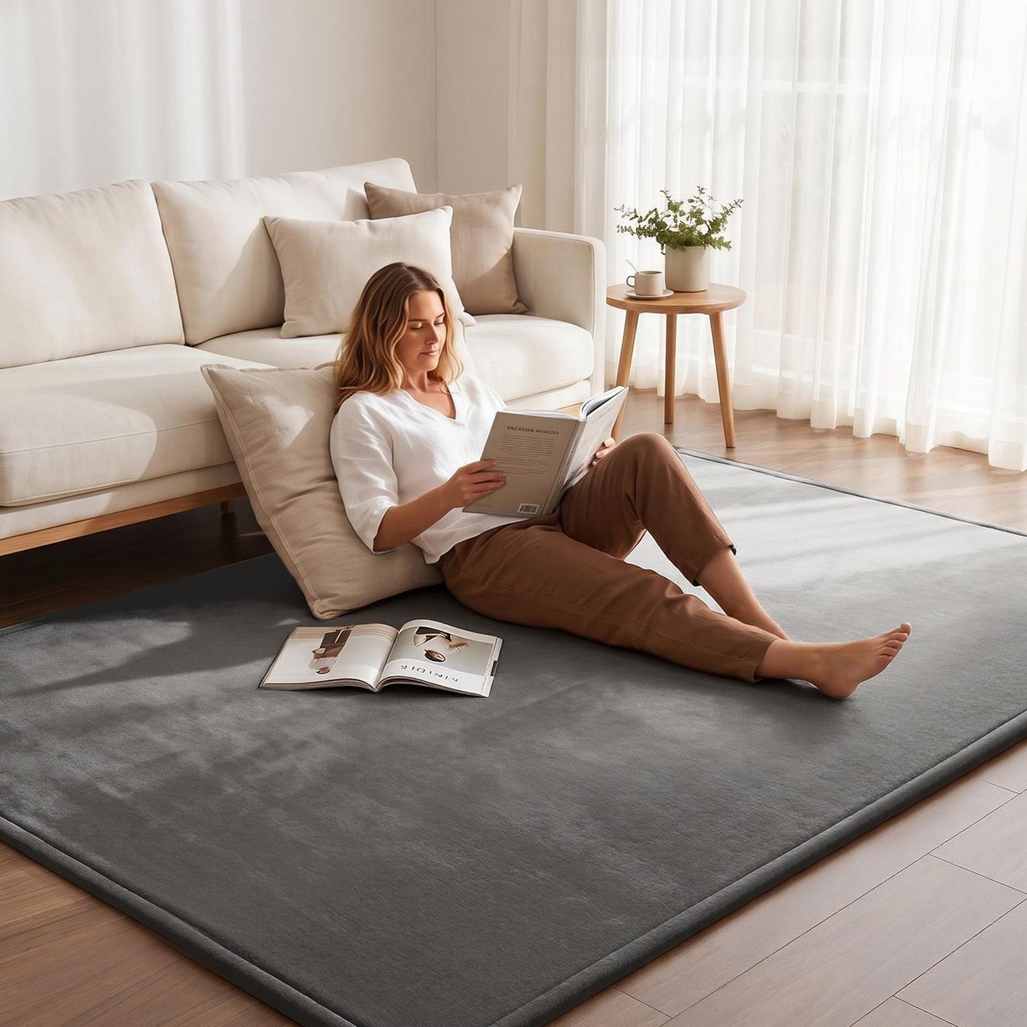 Artiss 3cm Tatami Mat Floor Mattress Futon Rug Living Room Grey