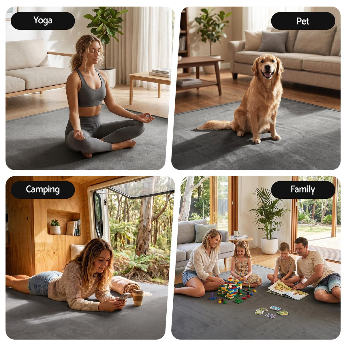Artiss 3cm Tatami Mat Floor Mattress Futon Rug Living Room Grey