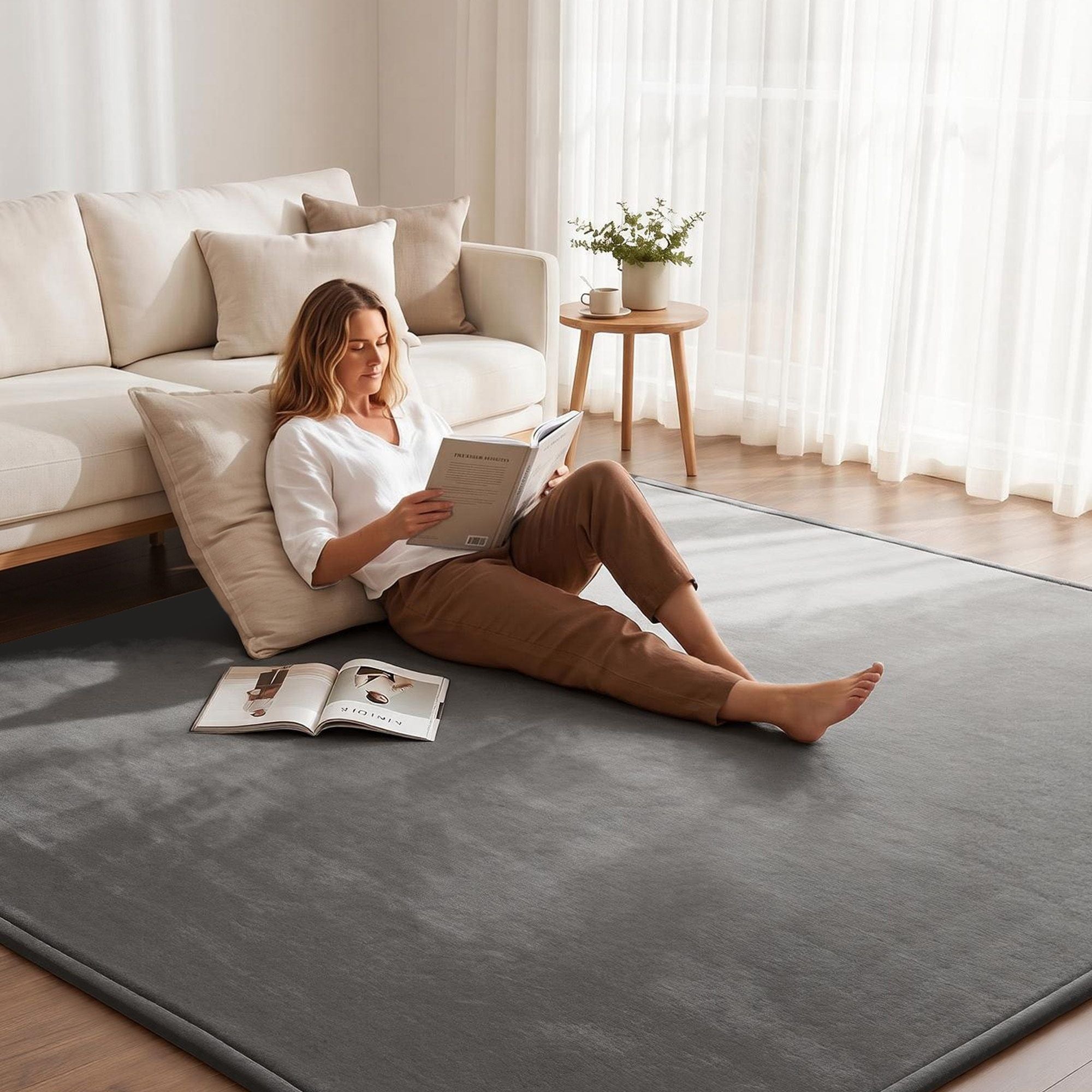 Artiss 3cm Tatami Mat Floor Mattress Futon Rug Living Room Grey