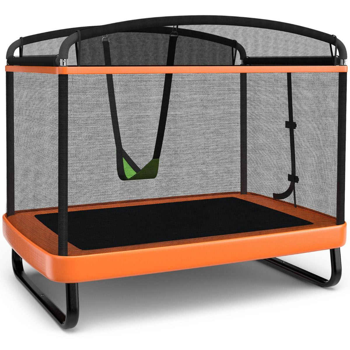 Sturdy Recreational Trampoline with Swing for Kids Outdoor Play Toy Fun