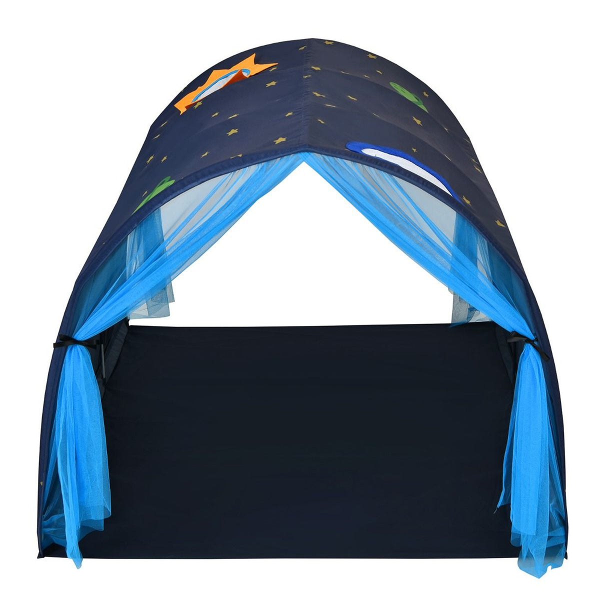 Kids Twin Sleeping Tent Playhouse with Carry Bag Indoor Outdoor Play Toy