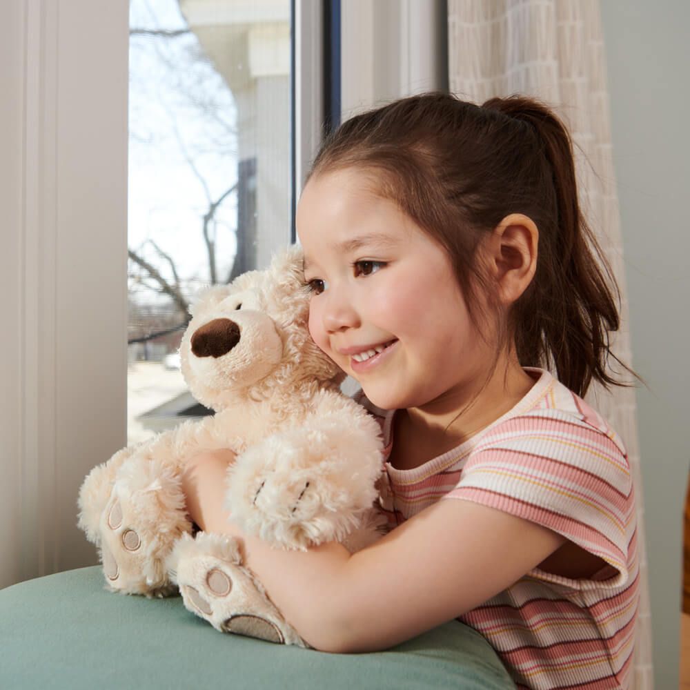 Gund Philbin Plush Bear 33cm Soft Seated Teddy for Kids Beige