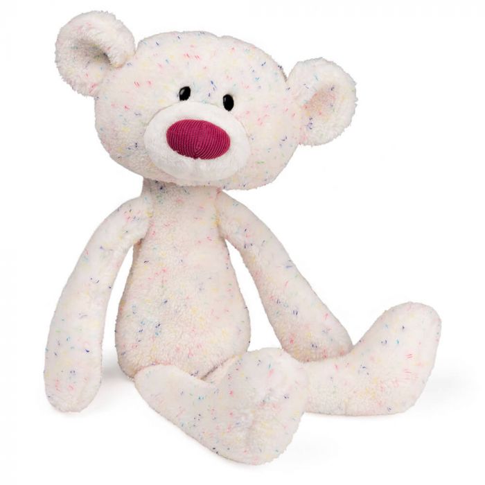 Gund Toothpick Confetti Bear Plush Toy Soft White Patterned GUND Quality Cuddly
