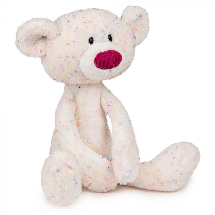 Gund Toothpick Confetti Bear Plush Toy Soft White Patterned GUND Quality Cuddly