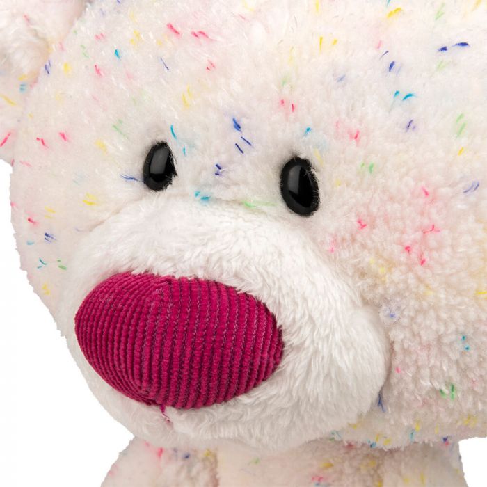 Gund Toothpick Confetti Bear Plush Toy Soft White Patterned GUND Quality Cuddly