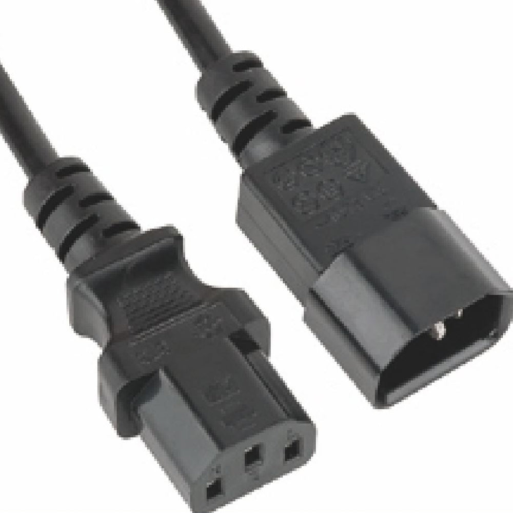 Astrotek 2m IEC C13 to C14 Kettle Lead Power Extension Cable Male to Female for Monitor PC UPS Printer Photocopier