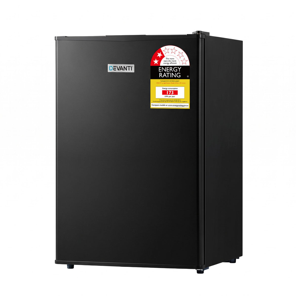 Devanti 42L Upright Freezer Fridge Fast Freezing Freon-Free Black