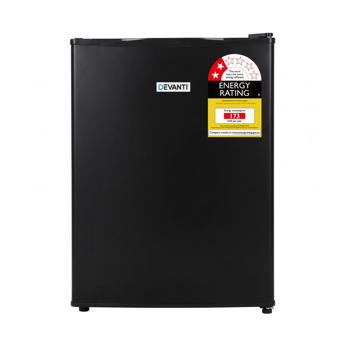 Devanti 42L Upright Freezer Fridge Fast Freezing Freon-Free Black