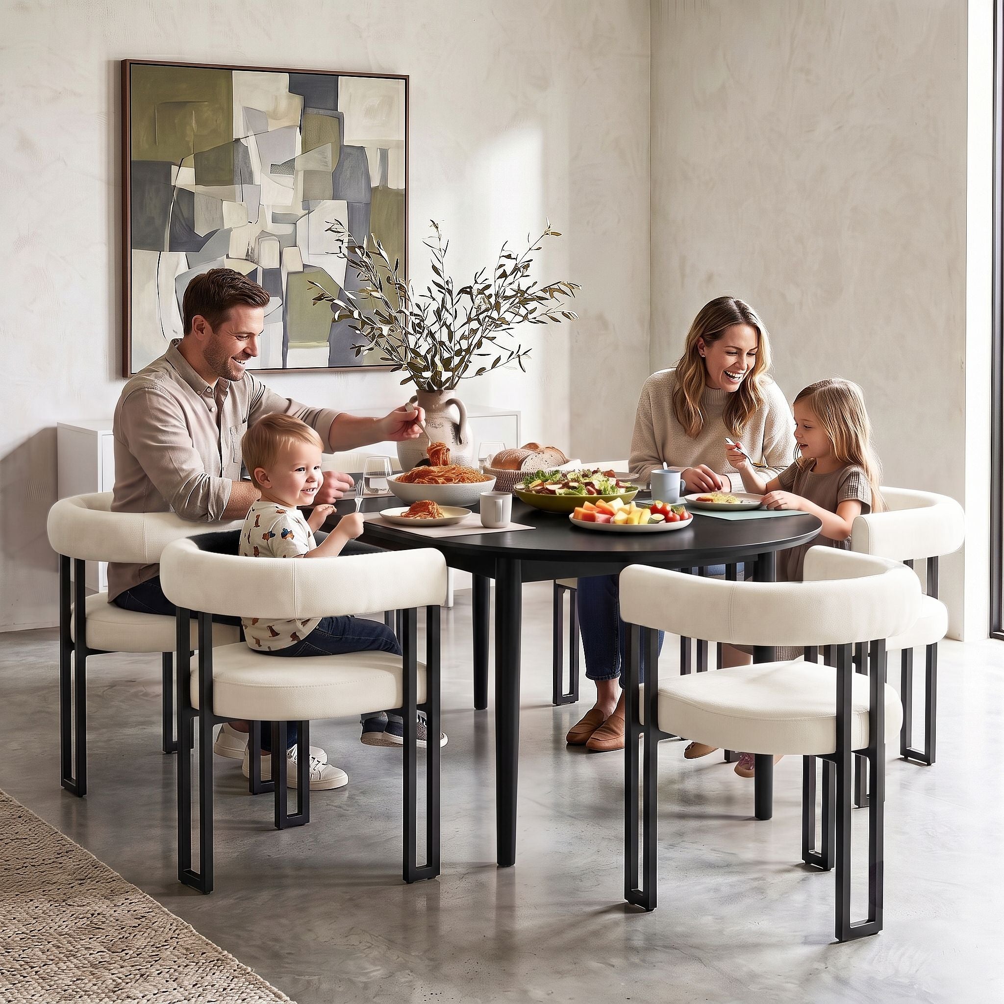 Artiss Chairs Set of 6 Velvet Upholstered Barrel Curved Armrests & Back Beige