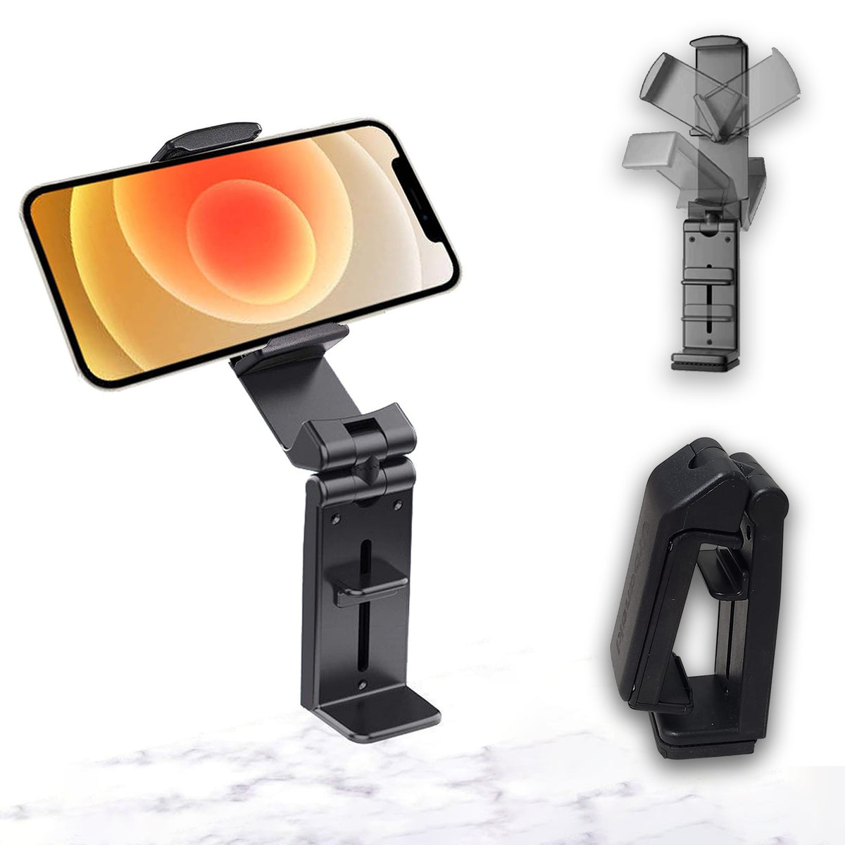 Urbanoki Airplane Phone Holder Mount 360° Rotation Stand Black Pack of 2