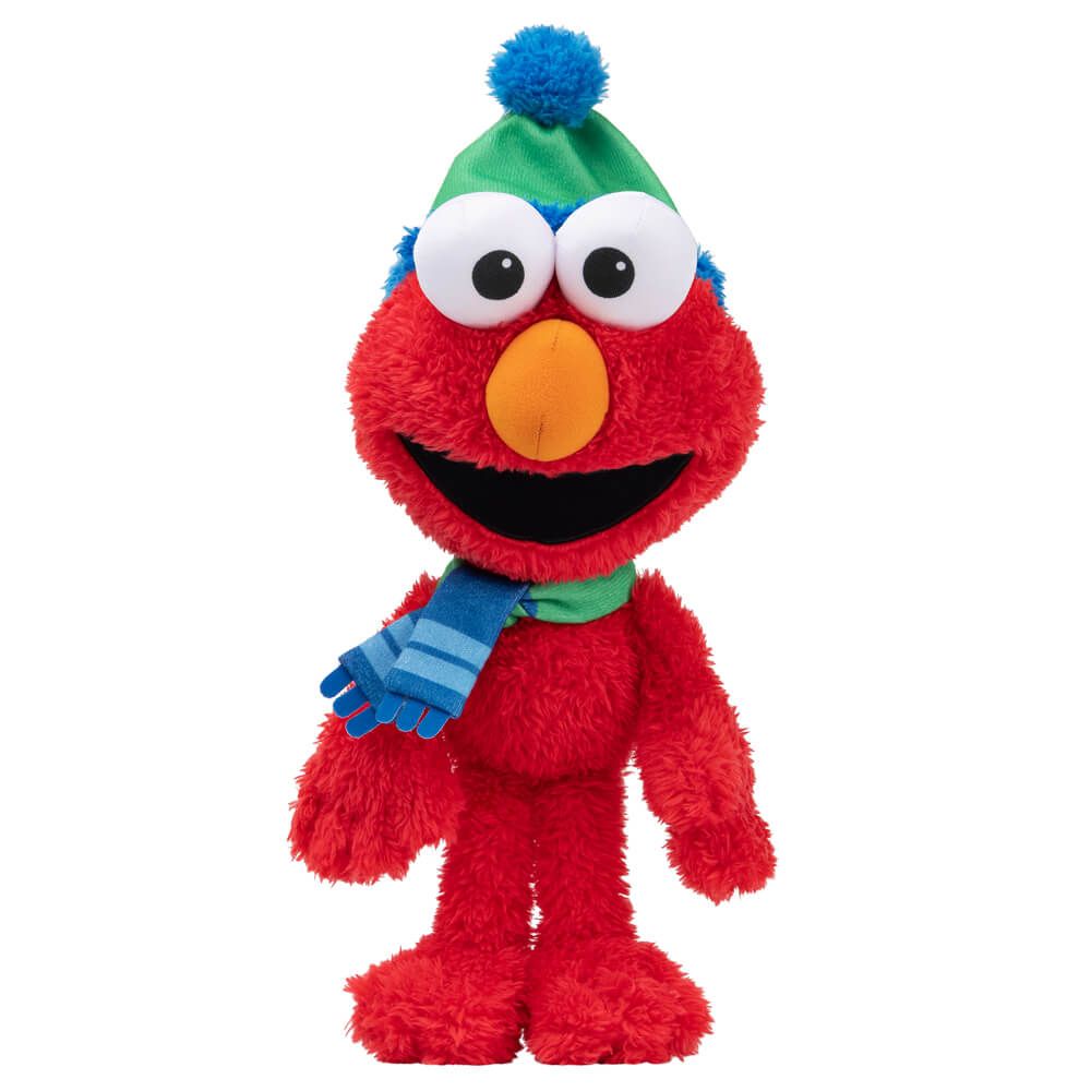 Sesame Street Christmas Nutcracker Elmo Soft Toy Licensed 1+ Year Blue & Green