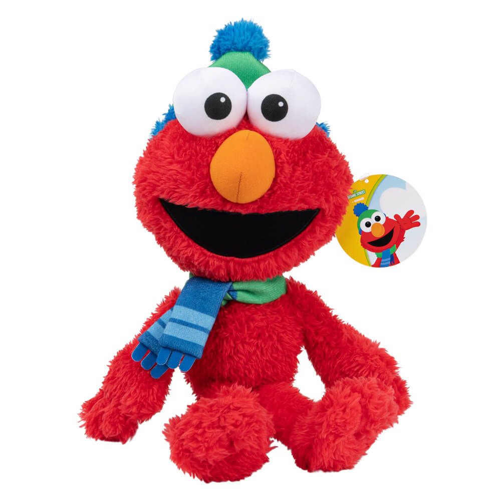 Sesame Street Christmas Nutcracker Elmo Soft Toy Licensed 1+ Year Blue & Green