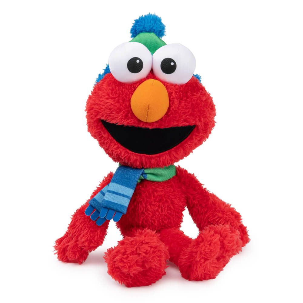 Sesame Street Christmas Nutcracker Elmo Soft Toy Licensed 1+ Year Blue & Green