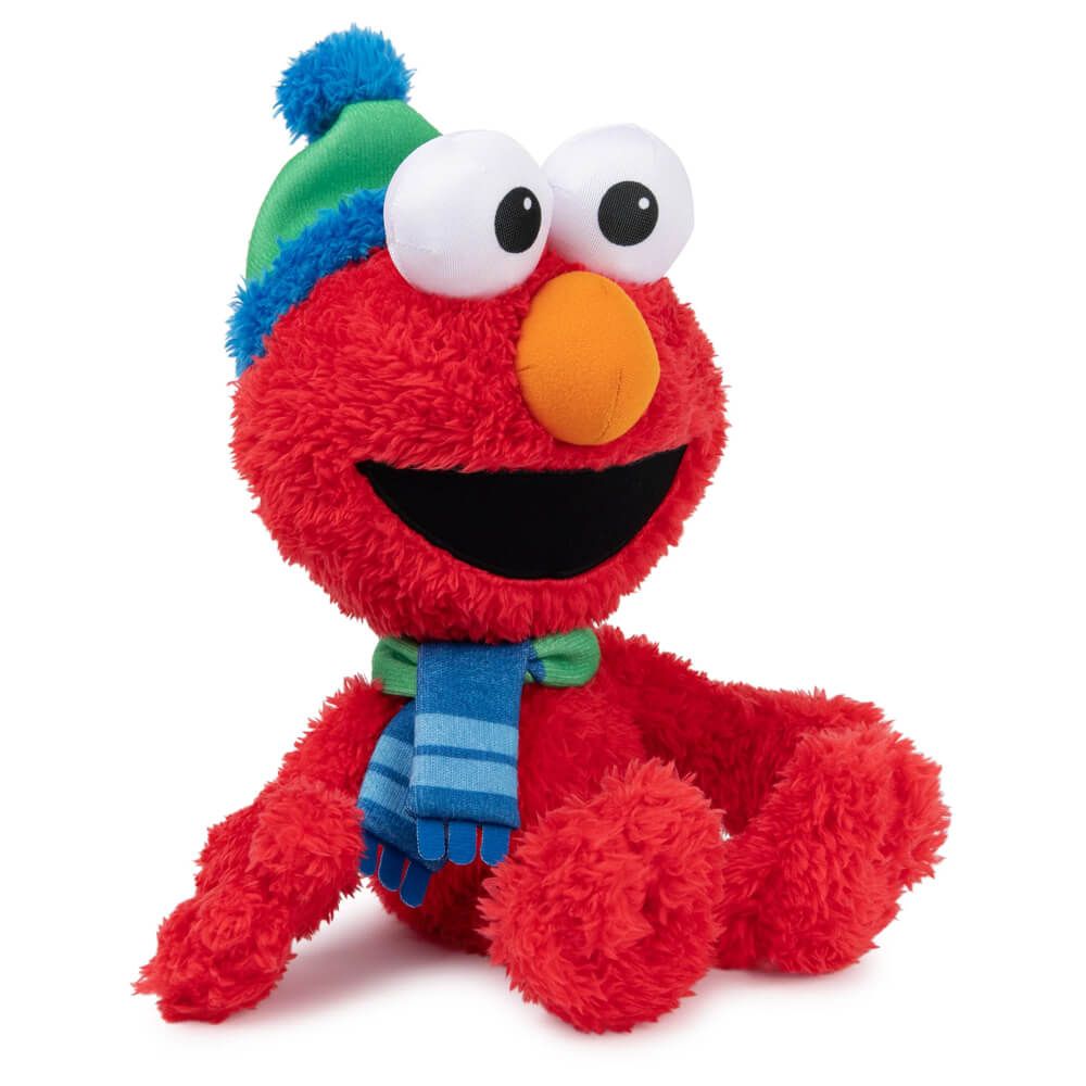 Sesame Street Christmas Nutcracker Elmo Soft Toy Licensed 1+ Year Blue & Green