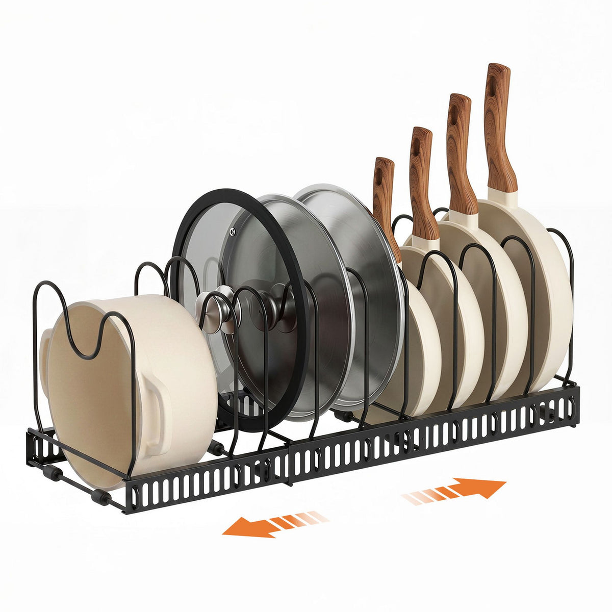 Artiss Expandable Pots and Pans Organizer Rack Kitchen Cabinet Holder