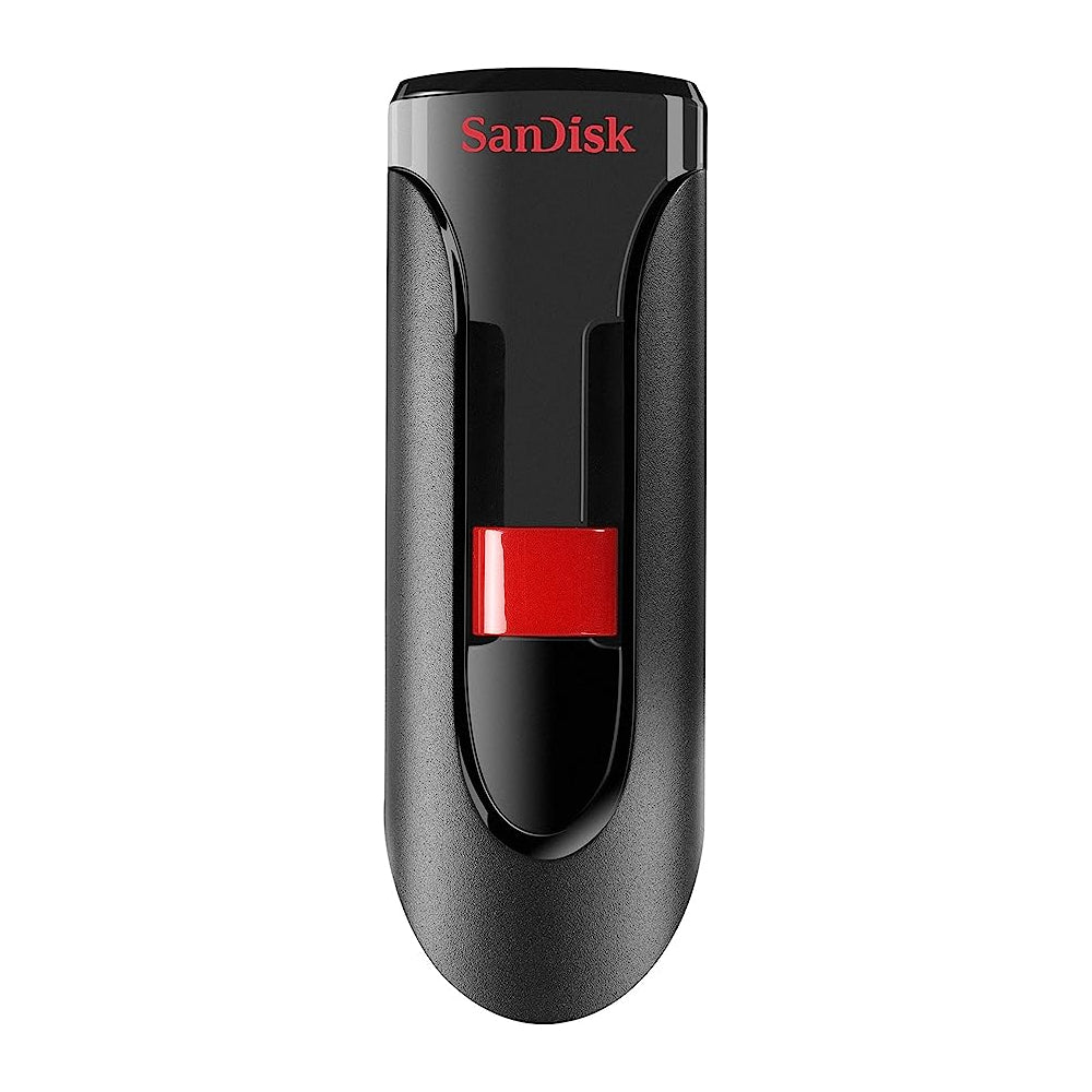 SanDisk Cruzer Glide USB 2.0 Flash Drive 64GB Retractable Design USB Type-A 128-bit AES Password Protection Windows Mac