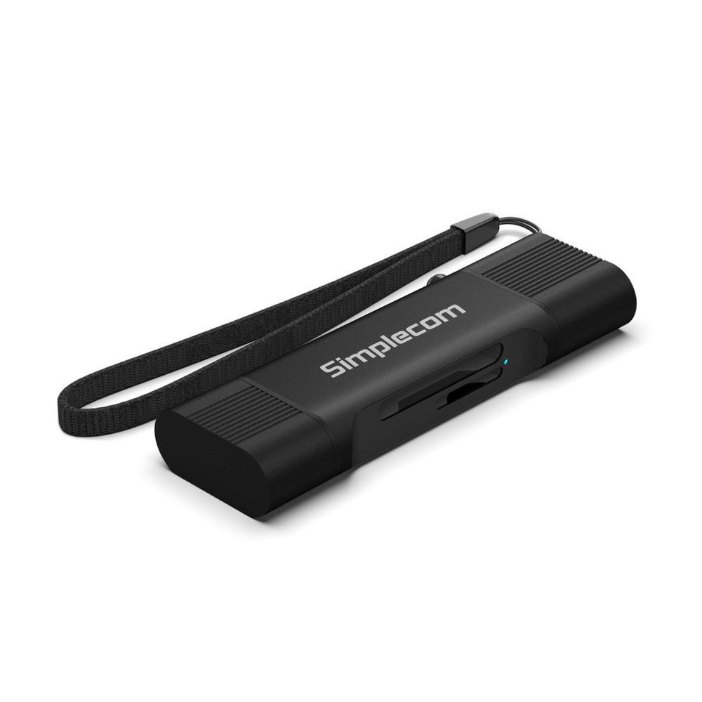 Simplecom CR402B SuperSpeed USB-C and USB-A Dual Slot Card Reader for SD and MicroSD Cards USB 3.2 Gen 1