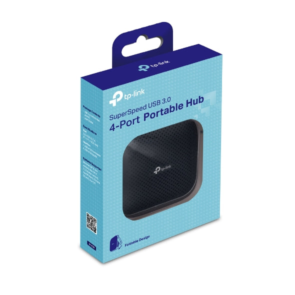 TP-Link USB 3.0 Hub 4 Ports Portable Ultra Compact Up to 5Gbps 4 Devices Type A Built In Cable No Power Adapter Needed