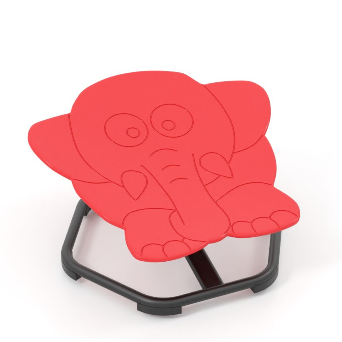 Kids Sensory Swivel Chair 360 Spin Elephant Design Metal Base Sit and Spin