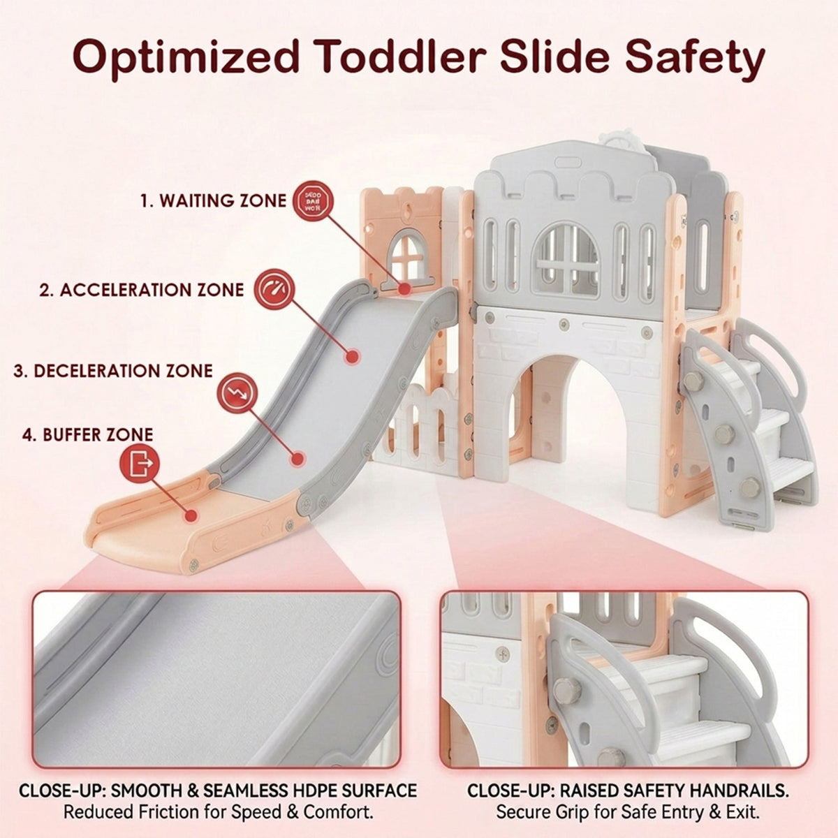 9 in 1 Baby Indoor Playground Toddler Slide and Climber Playset for Kids
