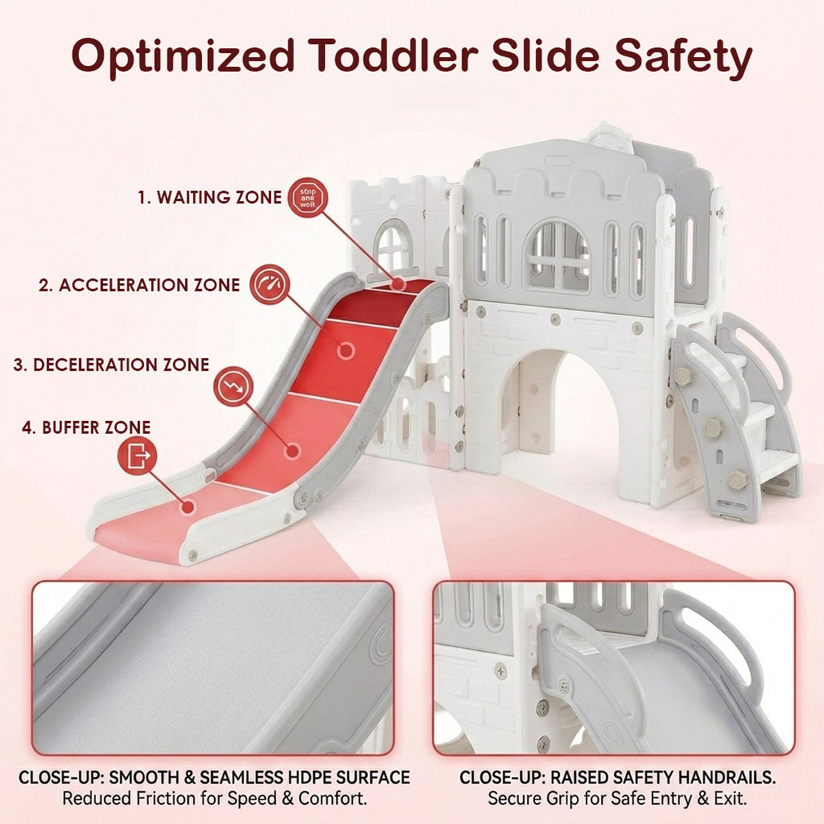 9 in 1 Baby Indoor Playground Toddler Slide and Climber Playset for Kids