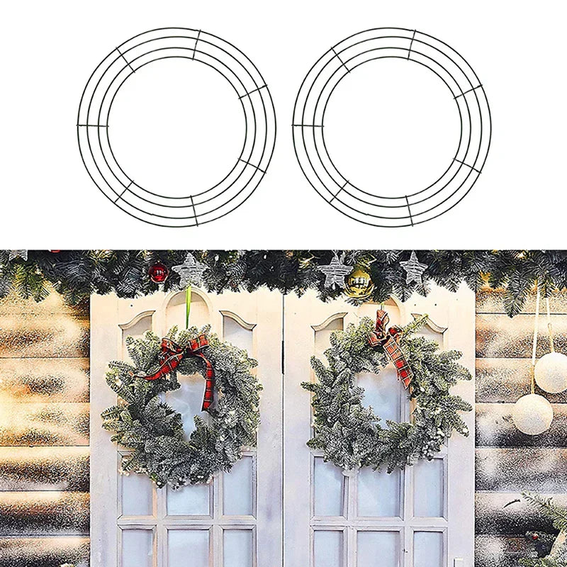 Metal Wreath Round Iron Ring 40cm Christmas Wedding Craft Frame DIY Decor