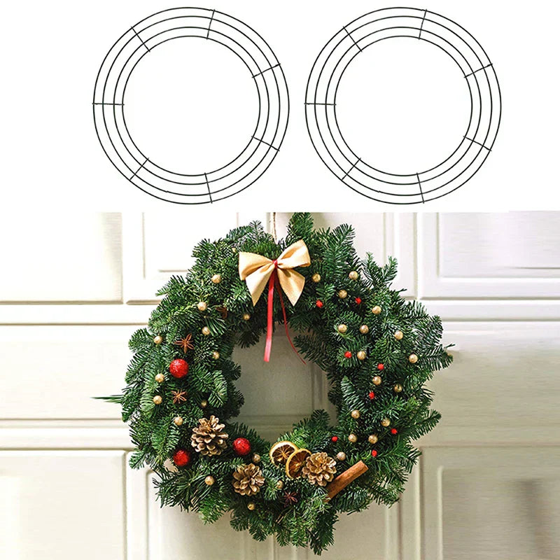 Metal Wreath Round Iron Ring 40cm Christmas Wedding Craft Frame DIY Decor
