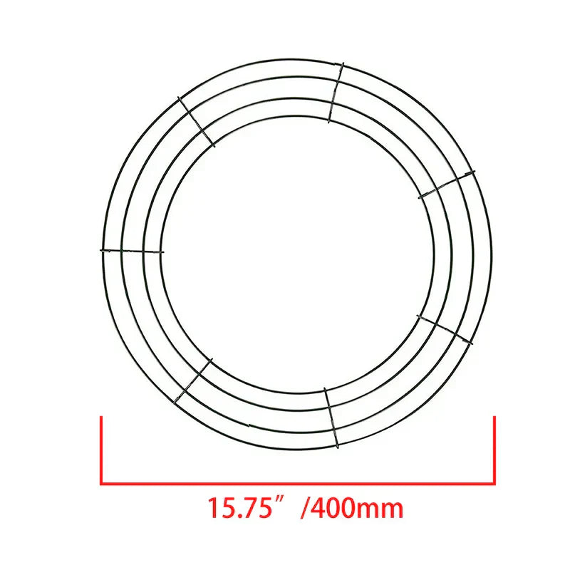 Metal Wreath Round Iron Ring 40cm Christmas Wedding Craft Frame DIY Decor