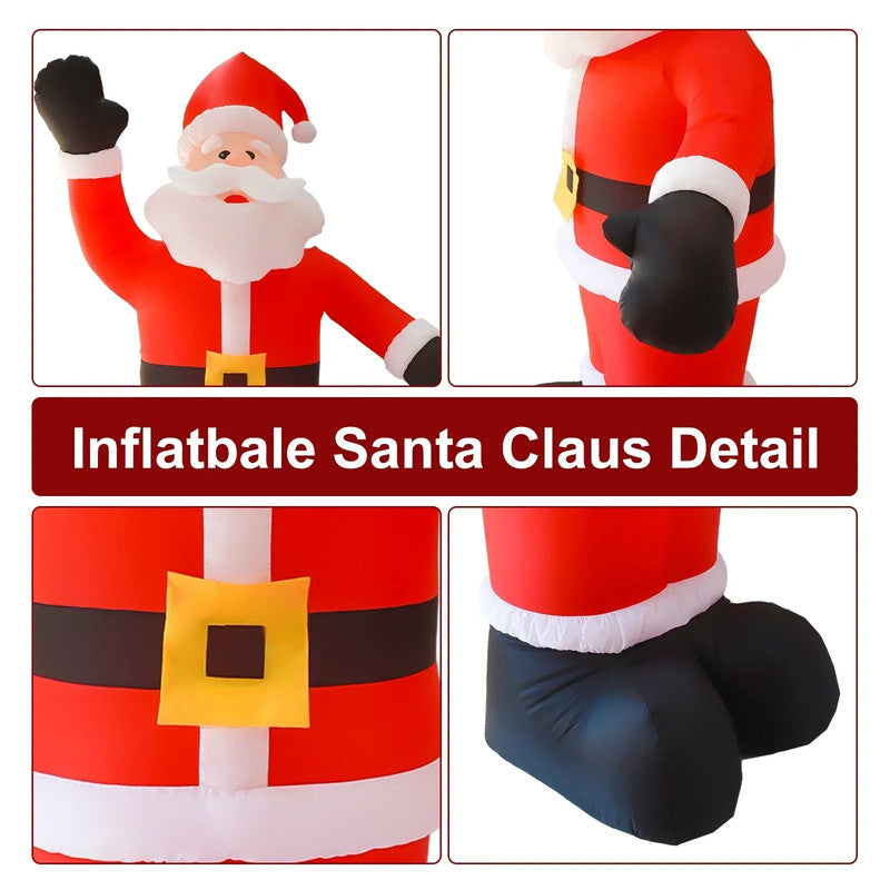 Inflatable Santa Claus 8Ft 9 LED Light Up Christmas Outdoor Yard Lawn Decoration